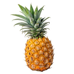Fototapeta premium Ripe and Juicy Pineapple A Tropical Delight isolated on transparent background