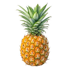 Fresh Ripe Pineapple isolated on transparent background
