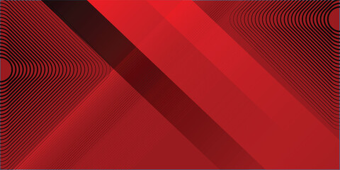 Red vector cover with straight lines. Sparkling abstract illustration with a combination of black lines. Smart design for business advertising. Abstract Vector, energy technology concept
