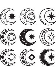 set of vector icons of zodiac