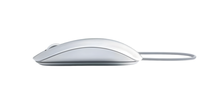 Isolated White Computer Mouse Transparent Background Illustration