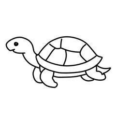 illustration of a tortoise sketch on a white background