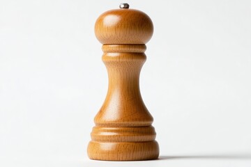 Elegant Wooden Pepper Mill: A Simple, Light-Colored Design