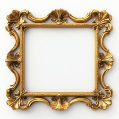 Luxurious Golden Floral Frame for Art Display and Decoration
