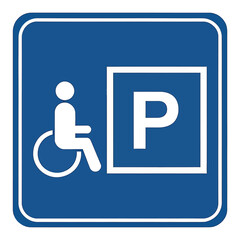Parking sign and parking map pin. Parking location pin. GPS parking location symbol for apps and websites
