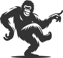 Fototapeta premium orangutan vector black