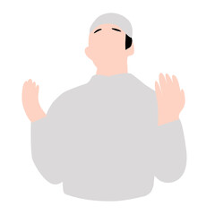 Muslim people activity illustration set