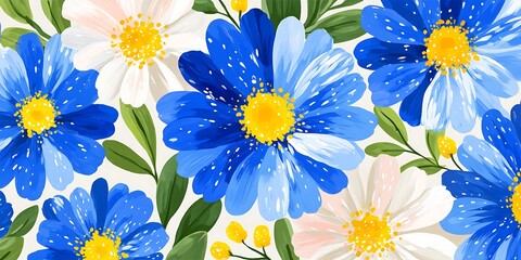 Floral seamless pattern.Pastel flower seamless pattern.Abstract floral seamless pattern 