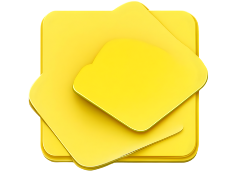 Layered Bright Yellow Geometric Shapes Illustration Background - Powered by Adobe
