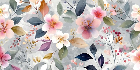 Floral seamless pattern.Pastel flower seamless pattern.Abstract floral seamless pattern 