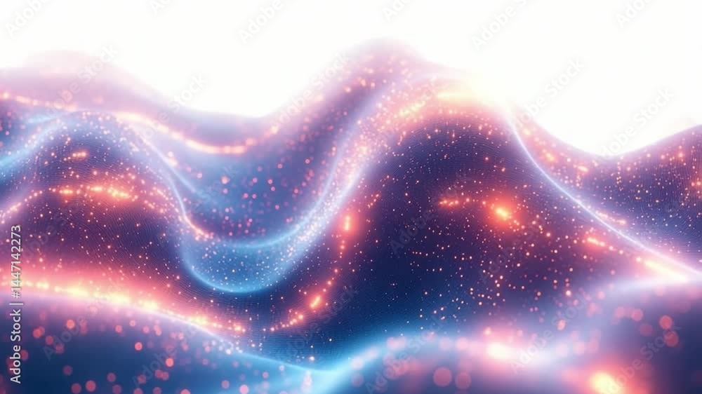 Poster abstract digital landscape: an imaginative digital rendering of a landscape, showcasing a unique ter