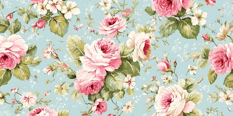 Floral seamless pattern.Pastel flower seamless pattern.Abstract floral seamless pattern 