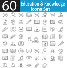 Outline Education & Knowledge Icons