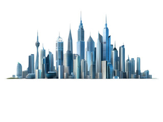 Obraz premium Modern City Skyline Illustration Background