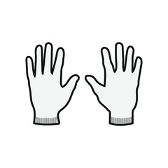 Fototapeta premium Protective rubber gloves sign template. Icon for design vector