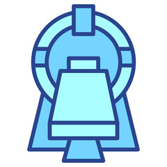 CT Scan Blue Outline Icon, Health Analyst