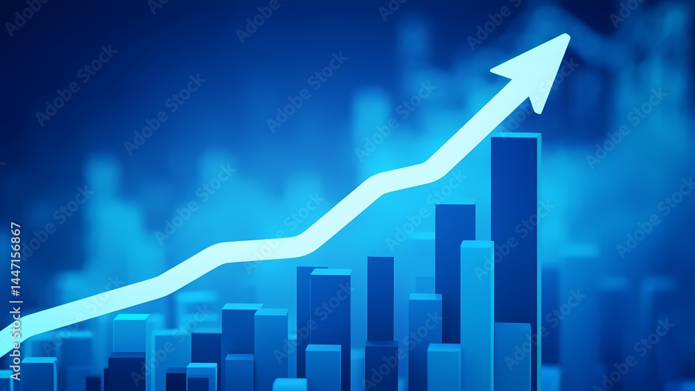 Aufkleber growth chart analysis showing business trends digital environment infographic high-tech concept data