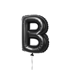 Black Balloon Letter B HighResolution Image for Design Projects isolated on transparent background