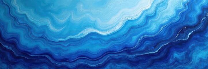Obraz premium Abstract swirling blue acrylic texture, vibrant hues on canvas, texture, thick paint