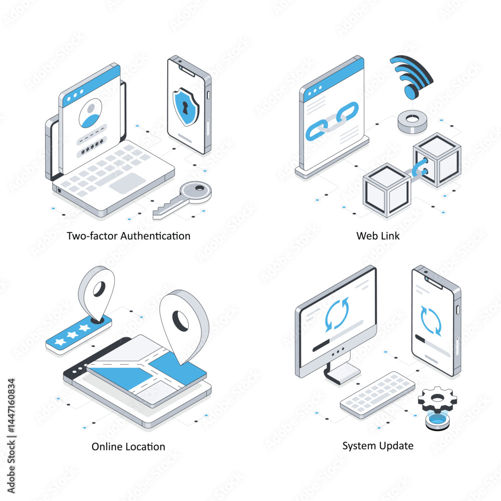 Poster set of network and communication 7