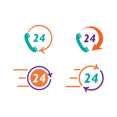 24 hour logo and symbol