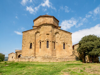 Jvari Monastery, Georgian Orthodox monastery of the 6th century on the mountain hill. Jvari. Georgia.