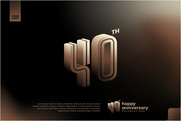 40th Anniversary Celebration with Festive 3D Number Design