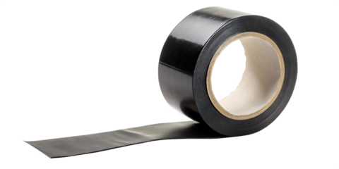 Black insulating tape isolated on white background PNG