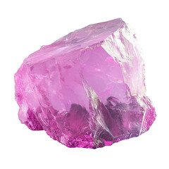 Beautiful pink stone on a transparent background with rich color and stunning clarity for creative projects, Pink color stone on a transparent background Stone