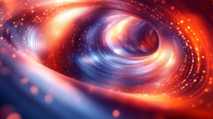 Obraz premium Abstract dimensional flow with swirling energy and radiant particles