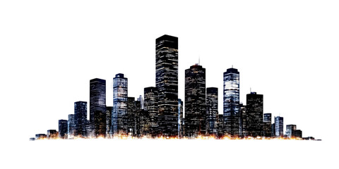 Night City Skyline Illustration Background