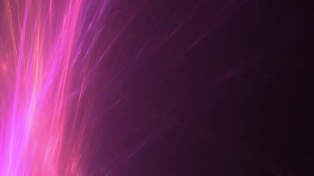 Futuristische pink leuchtende Lichtfasern &ndash; Abstrakte Hightech-Visualisierung f&uuml;r moderne Technologiekonzepte, Technologie, Wissenschaft, Forschung
