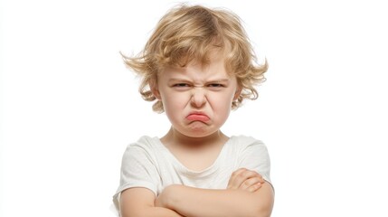 Upset Toddler Photograph of a Child's Angry Expression