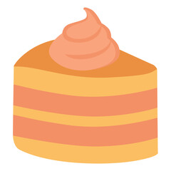 Orange swirl cake slice or Tangy Layers of Joy