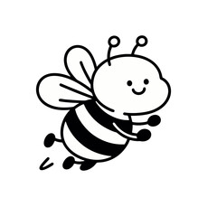 honey bee flying with a smile