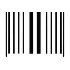 Simple black and white barcode vector isolated on white background scan symbol