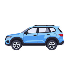 Light Blue SUV Illustration_Modern Family Car_Off Road Vehicle_Automotive Design_Stylish SUV_Car Design_Transportation_Vehicle Graphics_Car Art