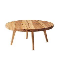 Wooden table for aesthetic purposes isolated on white or transparent background
