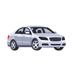Obraz premium Silver Sedan Car Illustration_Sleek Vehicle Design_Automotive Graphic_Transportation Icon_Modern Car Image_Elegant Sedan_Car Enthusiast Visuals_Automobile Artwork