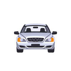 Sleek Silver Sedan Front View Illustration _ Modern Car Design _ Automotive Style Graphic _ Transportation Icon for Websites and Marketing Materials _ Vehicle Image