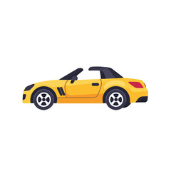Obraz premium Yellow_Convertible_Car_Illustration_Vector_iew_of_Sport_Vehicle_Automotive_Design_for_Transportation_and_Recreation_Drive_in_Style_with_This_Sleek_Roadster