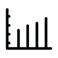Simple bar chart displaying an upward vector trend and increasing values over time