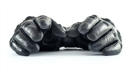 Motorcycle gloves isolated on white background