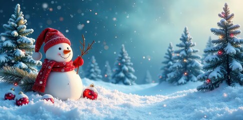 Obraz premium Isolated snowy Christmas framework, festive winter design , seasonal, celebration
