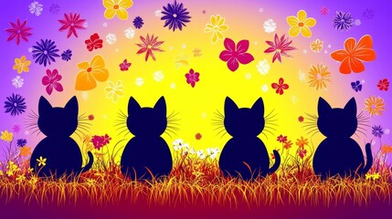 Enigmatic_Feline_Silhouettes_Against_a_Celestial_Floral_Display_Evoking_Mystery_and_Charm_with_Whimsical_Colorful_Elements_110characters
