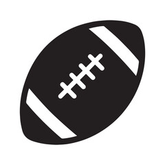 American football ball icon vector illustration. Rugby ball  silhouette isolated icon.