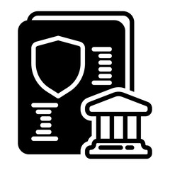 Shield icon, glyph icon style