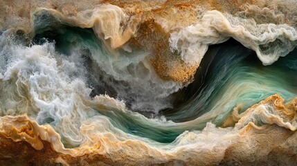 Obraz premium Intricate geological formations, swirling textures, and vibrant hues.