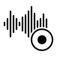 Record icon, glyph icon style