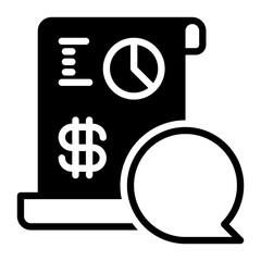 financial consultant icon, glyph icon style